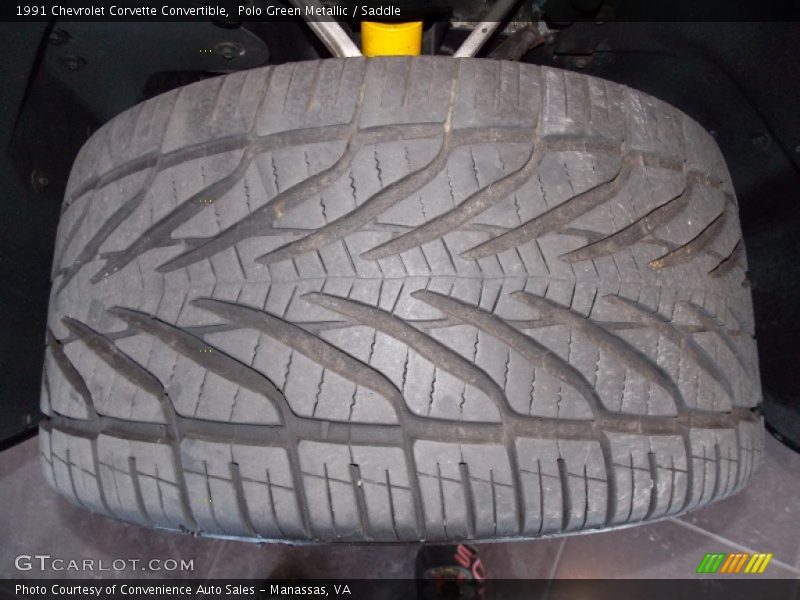Polo Green Metallic / Saddle 1991 Chevrolet Corvette Convertible