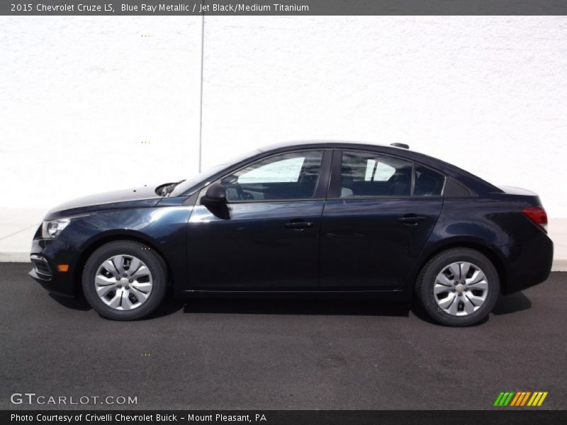 Blue Ray Metallic / Jet Black/Medium Titanium 2015 Chevrolet Cruze LS