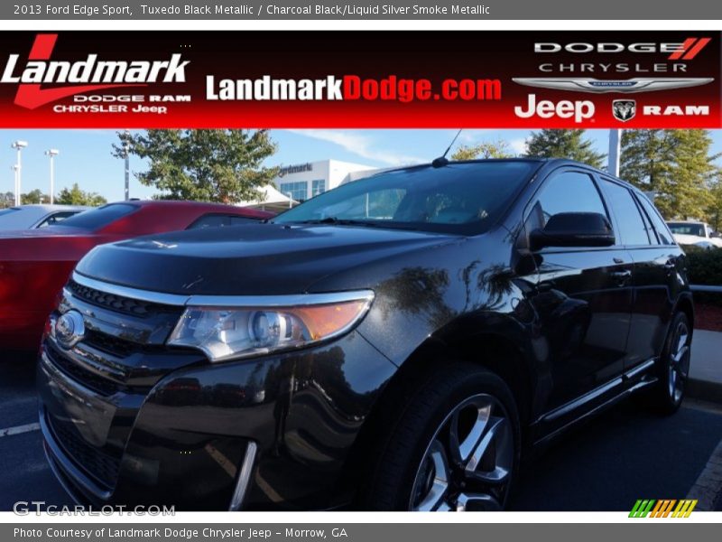 Tuxedo Black Metallic / Charcoal Black/Liquid Silver Smoke Metallic 2013 Ford Edge Sport