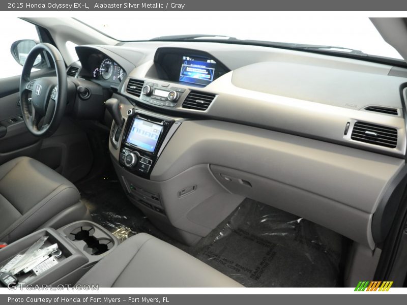Alabaster Silver Metallic / Gray 2015 Honda Odyssey EX-L