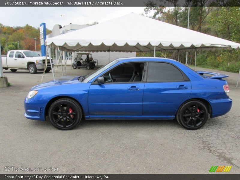 WR Blue Pearl / Anthracite Black 2007 Subaru Impreza WRX Sedan