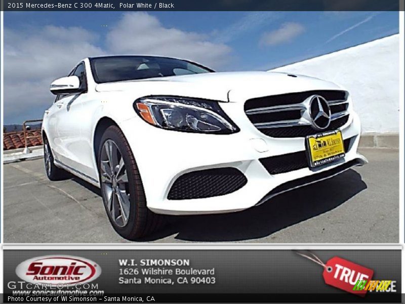 Polar White / Black 2015 Mercedes-Benz C 300 4Matic
