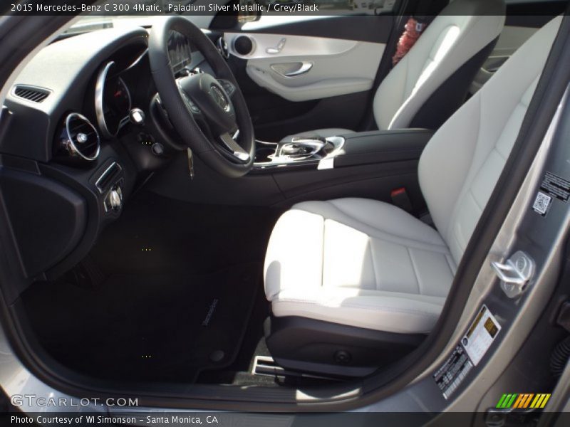 Paladium Silver Metallic / Grey/Black 2015 Mercedes-Benz C 300 4Matic