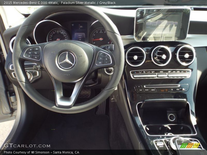 Paladium Silver Metallic / Grey/Black 2015 Mercedes-Benz C 300 4Matic