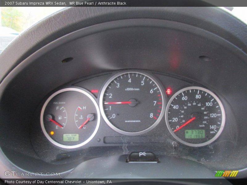 WR Blue Pearl / Anthracite Black 2007 Subaru Impreza WRX Sedan