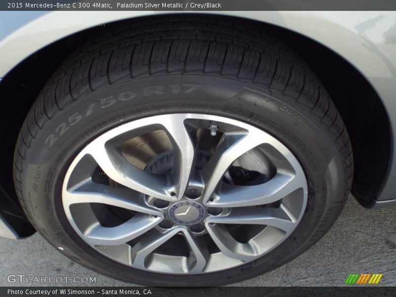 Paladium Silver Metallic / Grey/Black 2015 Mercedes-Benz C 300 4Matic
