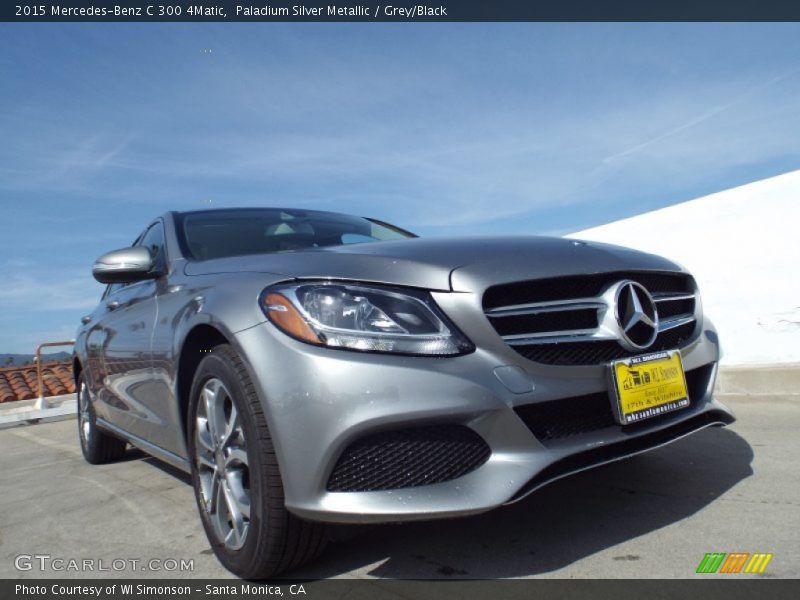 Paladium Silver Metallic / Grey/Black 2015 Mercedes-Benz C 300 4Matic