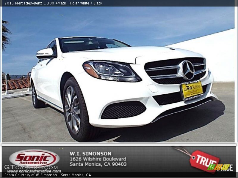 Polar White / Black 2015 Mercedes-Benz C 300 4Matic