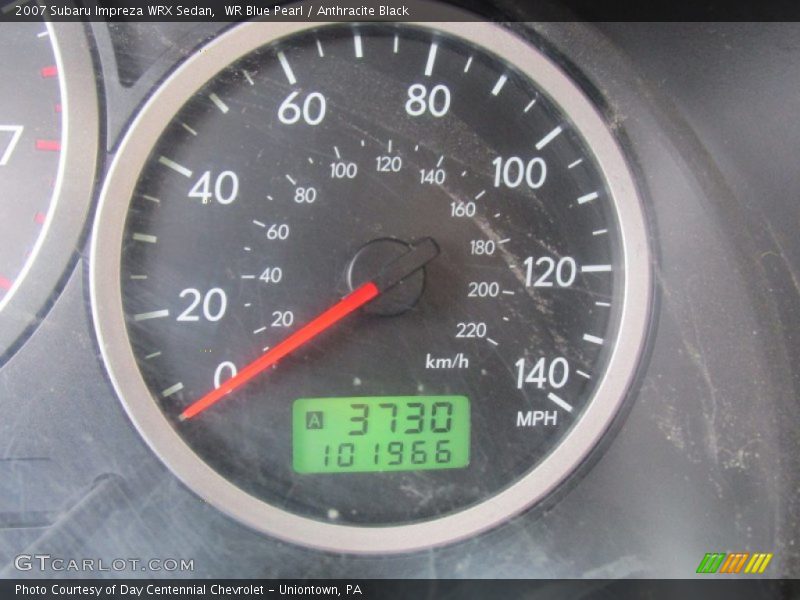 WR Blue Pearl / Anthracite Black 2007 Subaru Impreza WRX Sedan