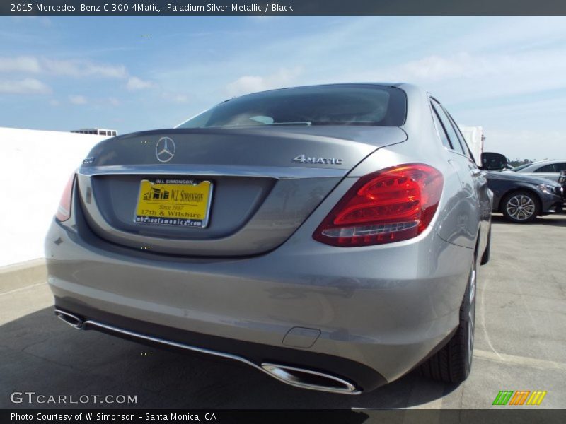 Paladium Silver Metallic / Black 2015 Mercedes-Benz C 300 4Matic