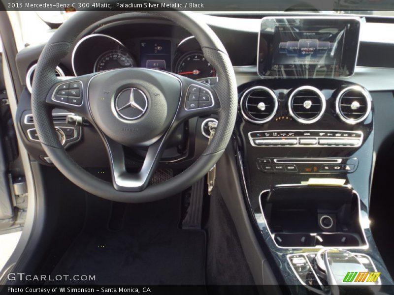 Paladium Silver Metallic / Black 2015 Mercedes-Benz C 300 4Matic