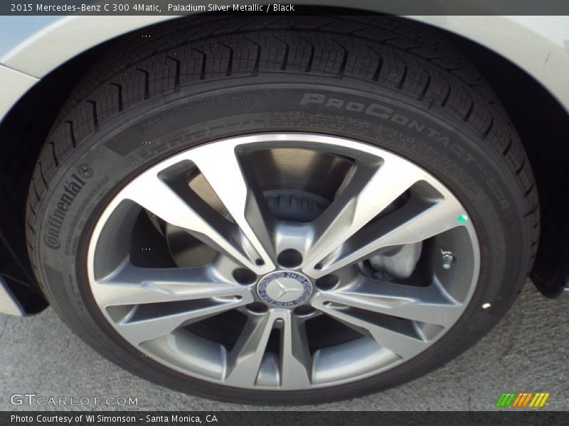 Paladium Silver Metallic / Black 2015 Mercedes-Benz C 300 4Matic