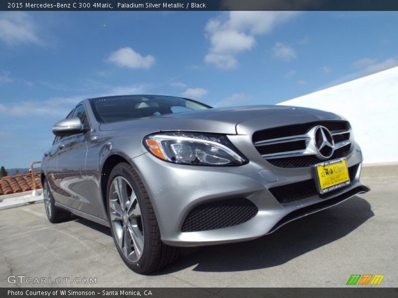 Paladium Silver Metallic / Black 2015 Mercedes-Benz C 300 4Matic