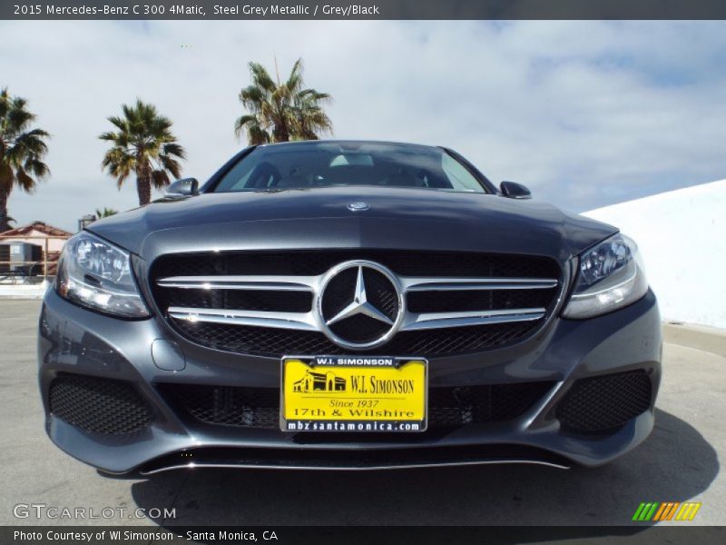 Steel Grey Metallic / Grey/Black 2015 Mercedes-Benz C 300 4Matic