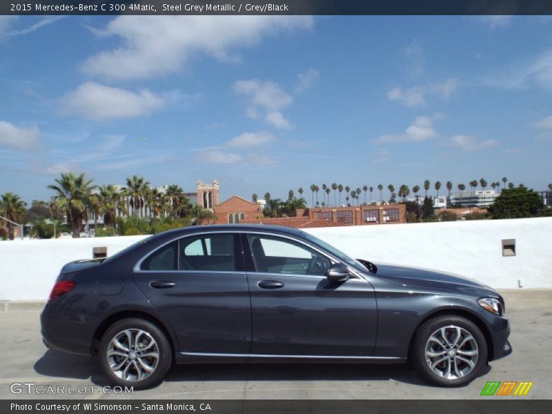 Steel Grey Metallic / Grey/Black 2015 Mercedes-Benz C 300 4Matic