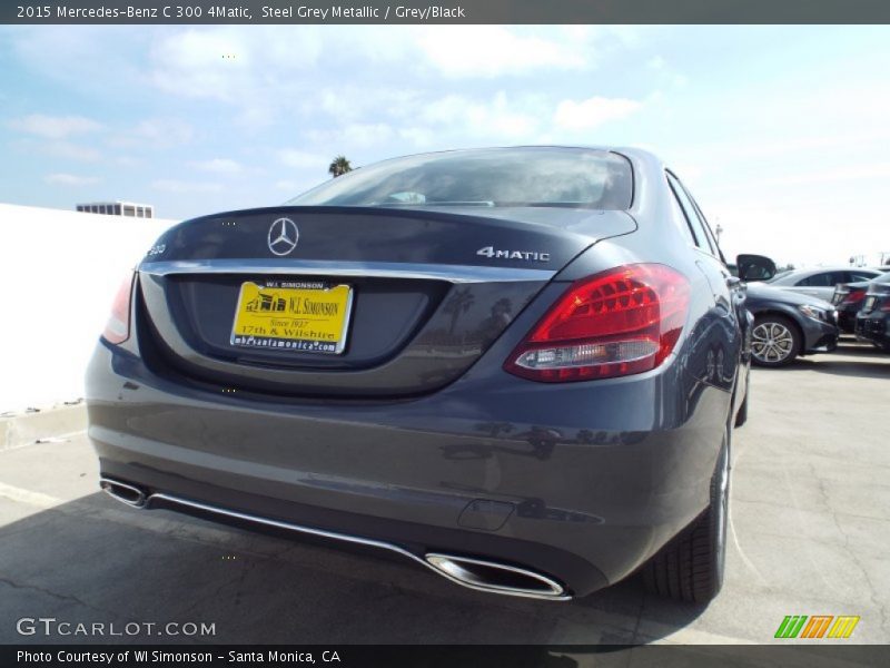 Steel Grey Metallic / Grey/Black 2015 Mercedes-Benz C 300 4Matic
