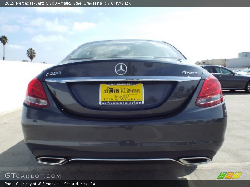 Steel Grey Metallic / Grey/Black 2015 Mercedes-Benz C 300 4Matic