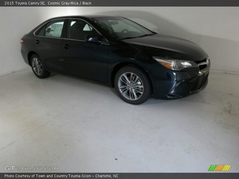 Cosmic Gray Mica / Black 2015 Toyota Camry SE