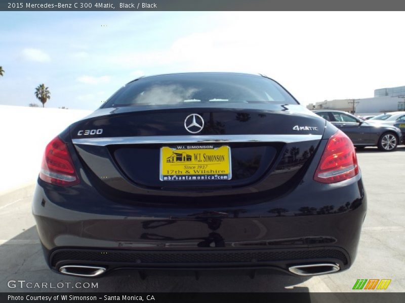 Black / Black 2015 Mercedes-Benz C 300 4Matic