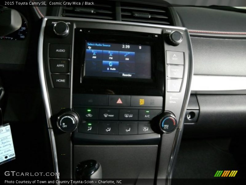 Cosmic Gray Mica / Black 2015 Toyota Camry SE