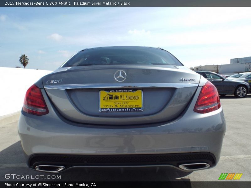 Paladium Silver Metallic / Black 2015 Mercedes-Benz C 300 4Matic