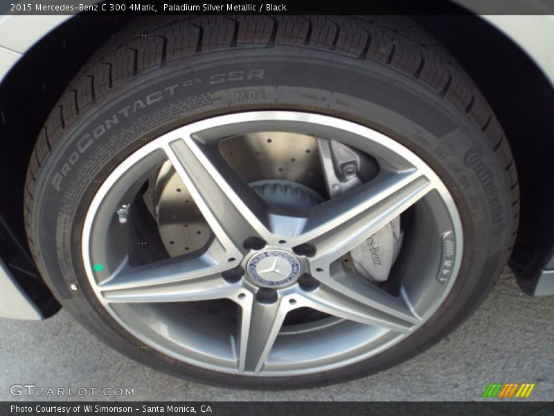 Paladium Silver Metallic / Black 2015 Mercedes-Benz C 300 4Matic