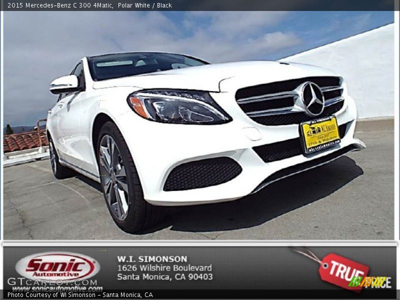 Polar White / Black 2015 Mercedes-Benz C 300 4Matic