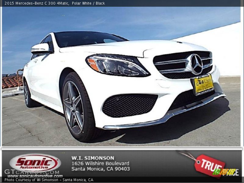 Polar White / Black 2015 Mercedes-Benz C 300 4Matic