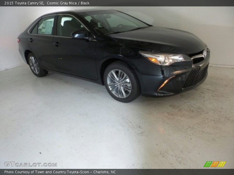 Cosmic Gray Mica / Black 2015 Toyota Camry SE