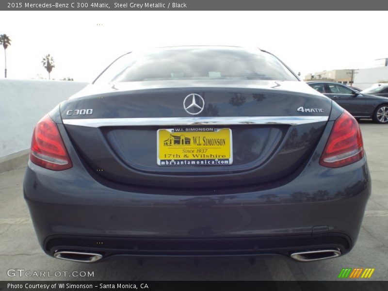 Steel Grey Metallic / Black 2015 Mercedes-Benz C 300 4Matic