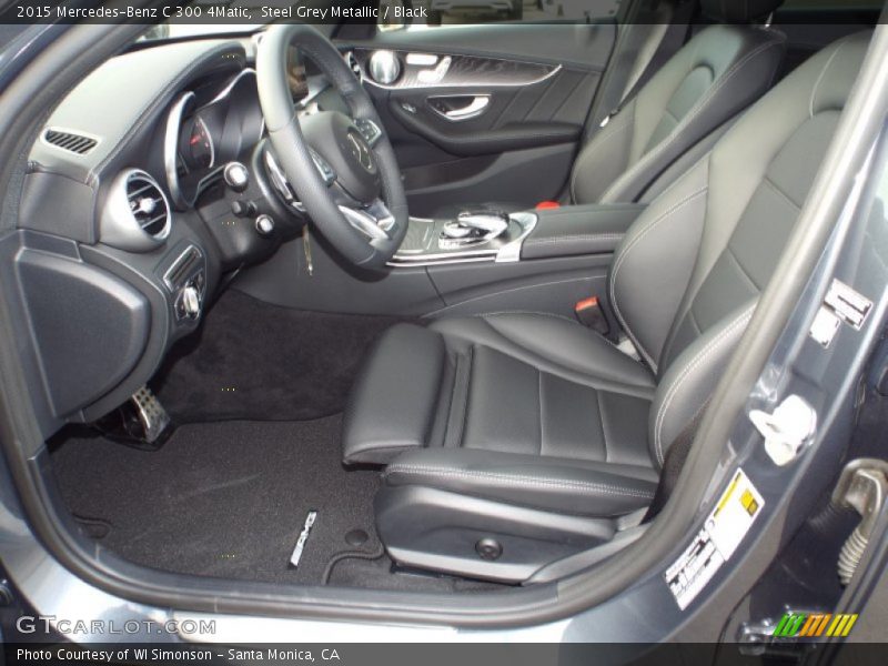 Steel Grey Metallic / Black 2015 Mercedes-Benz C 300 4Matic