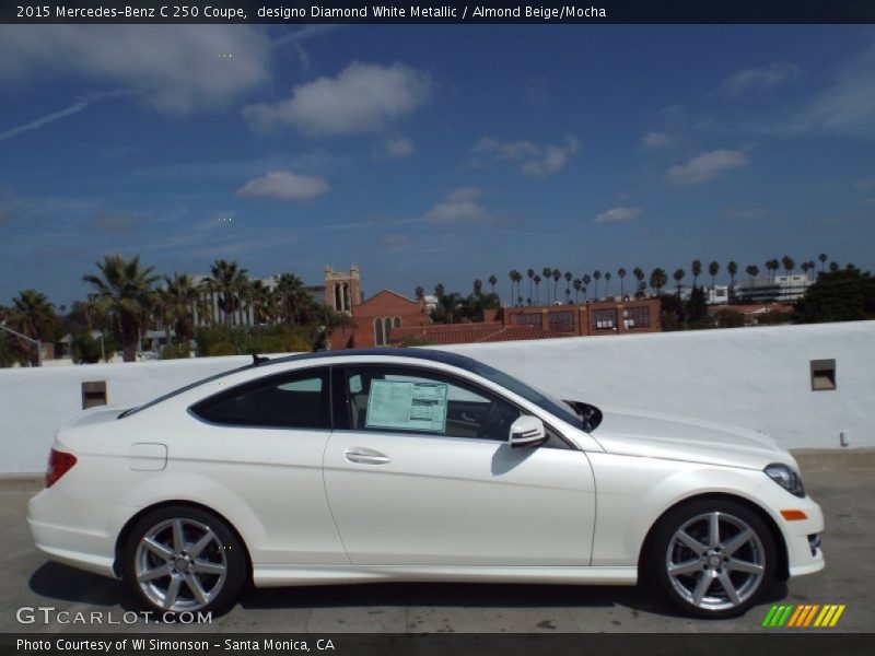 designo Diamond White Metallic / Almond Beige/Mocha 2015 Mercedes-Benz C 250 Coupe