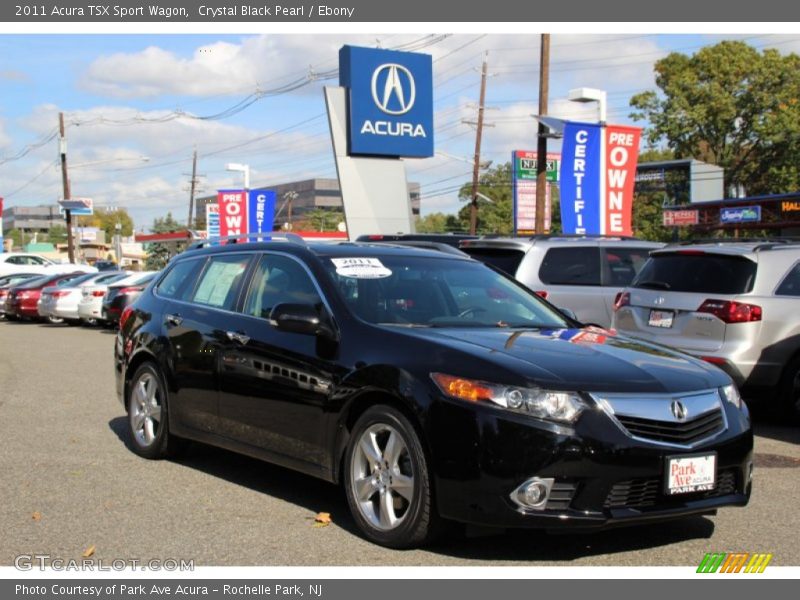 Crystal Black Pearl / Ebony 2011 Acura TSX Sport Wagon