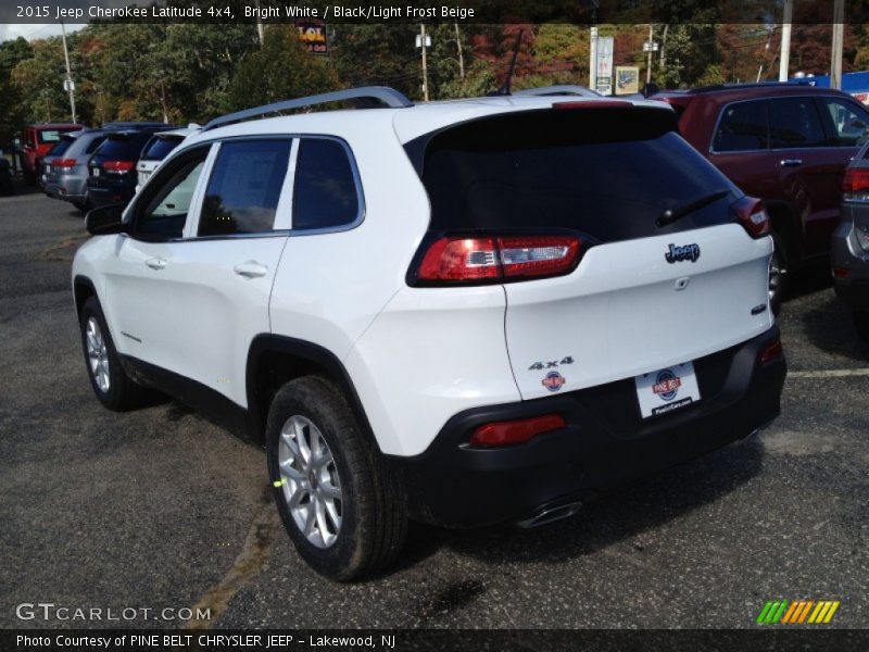 Bright White / Black/Light Frost Beige 2015 Jeep Cherokee Latitude 4x4