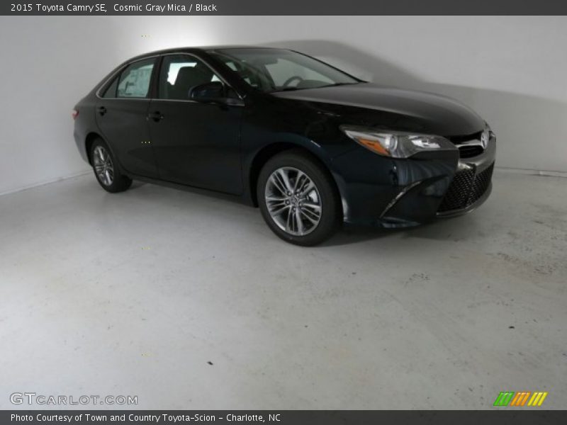 Cosmic Gray Mica / Black 2015 Toyota Camry SE
