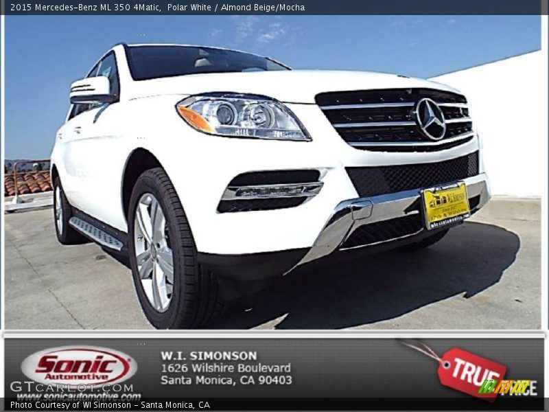 Polar White / Almond Beige/Mocha 2015 Mercedes-Benz ML 350 4Matic