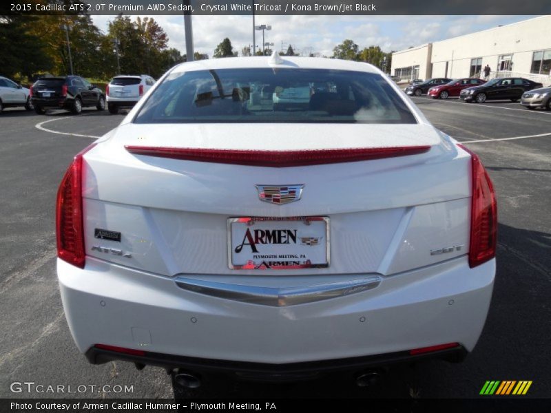 Crystal White Tricoat / Kona Brown/Jet Black 2015 Cadillac ATS 2.0T Premium AWD Sedan