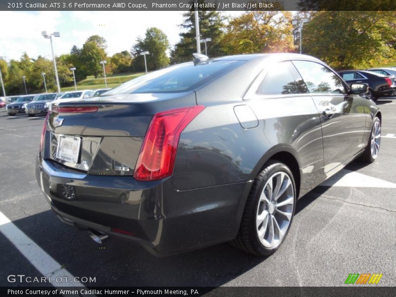 Phantom Gray Metallic / Jet Black/Jet Black 2015 Cadillac ATS 3.6 Performance AWD Coupe