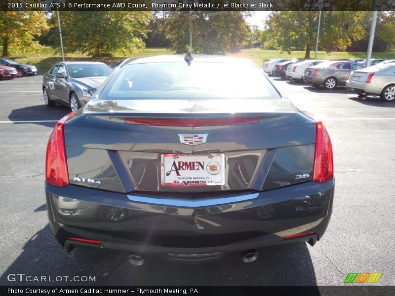 Phantom Gray Metallic / Jet Black/Jet Black 2015 Cadillac ATS 3.6 Performance AWD Coupe