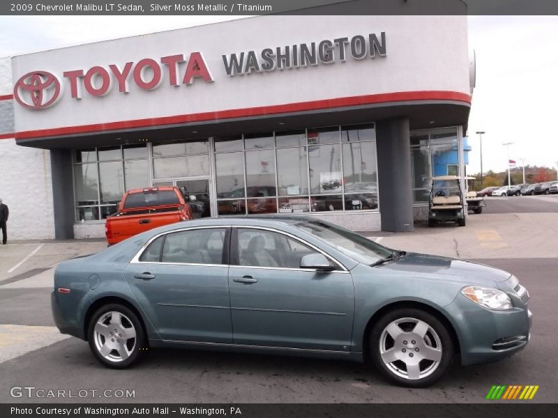 Silver Moss Metallic / Titanium 2009 Chevrolet Malibu LT Sedan