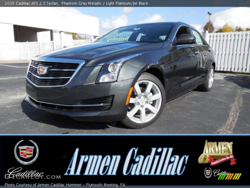 Phantom Gray Metallic / Light Platinum/Jet Black 2015 Cadillac ATS 2.5 Sedan