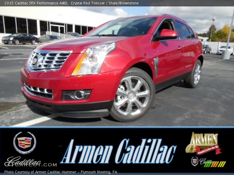 Crystal Red Tintcoat / Shale/Brownstone 2015 Cadillac SRX Performance AWD