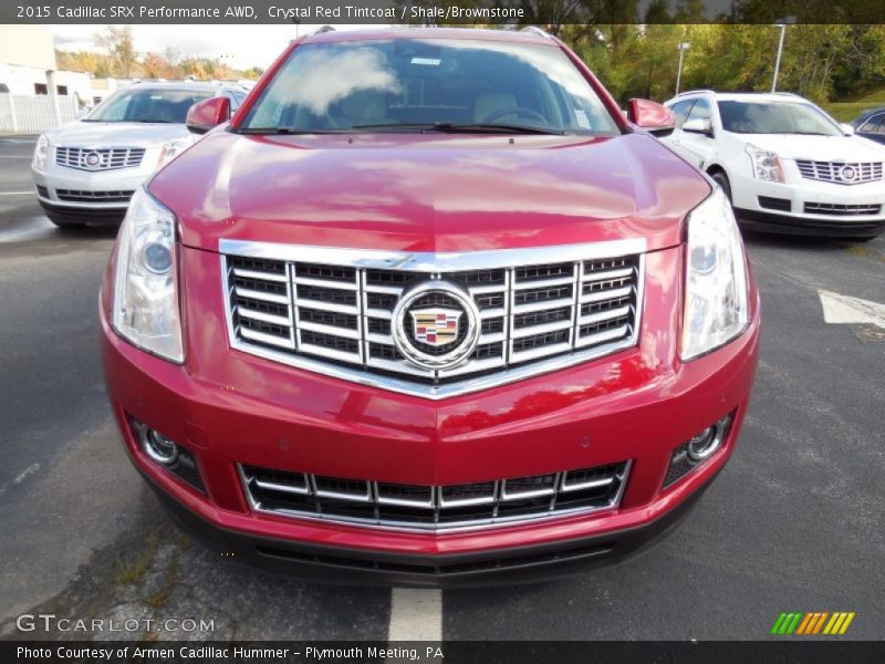 Crystal Red Tintcoat / Shale/Brownstone 2015 Cadillac SRX Performance AWD