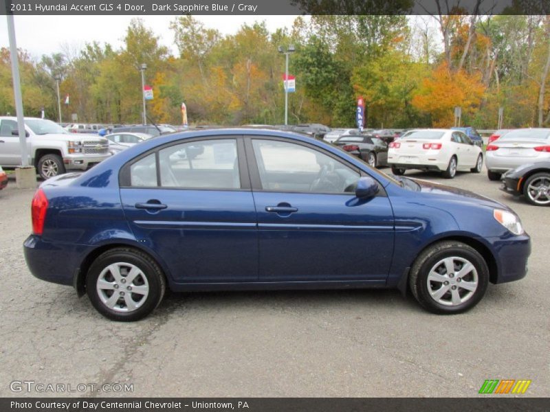 Dark Sapphire Blue / Gray 2011 Hyundai Accent GLS 4 Door