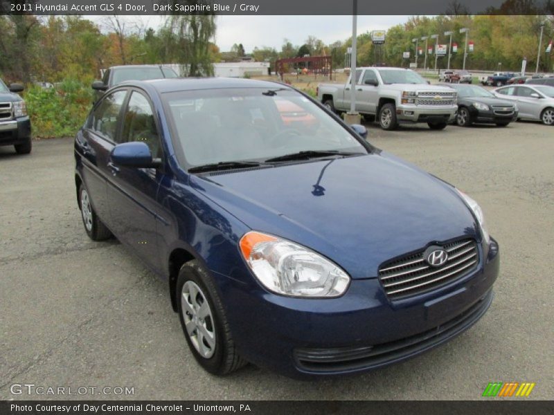 Dark Sapphire Blue / Gray 2011 Hyundai Accent GLS 4 Door