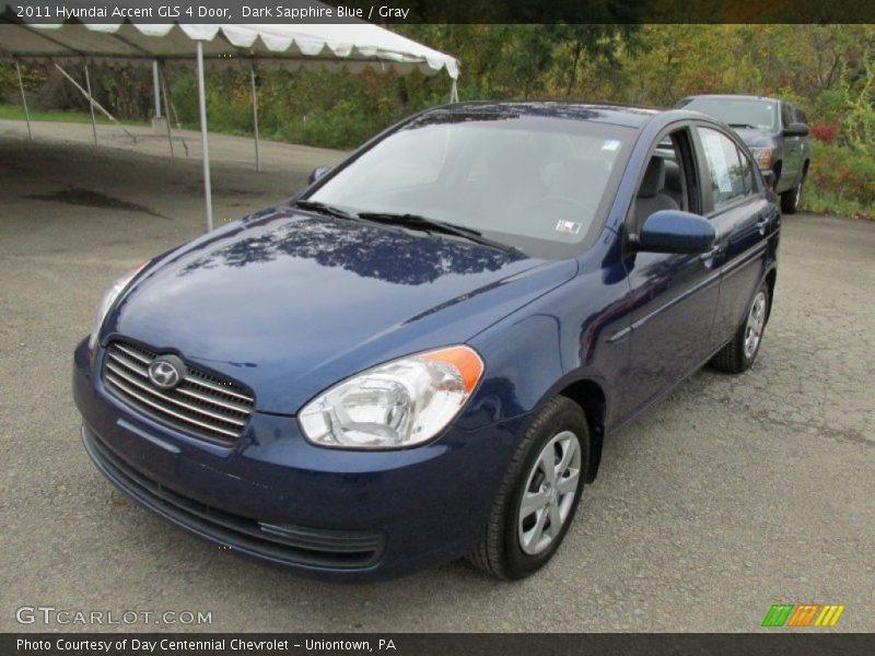 Dark Sapphire Blue / Gray 2011 Hyundai Accent GLS 4 Door