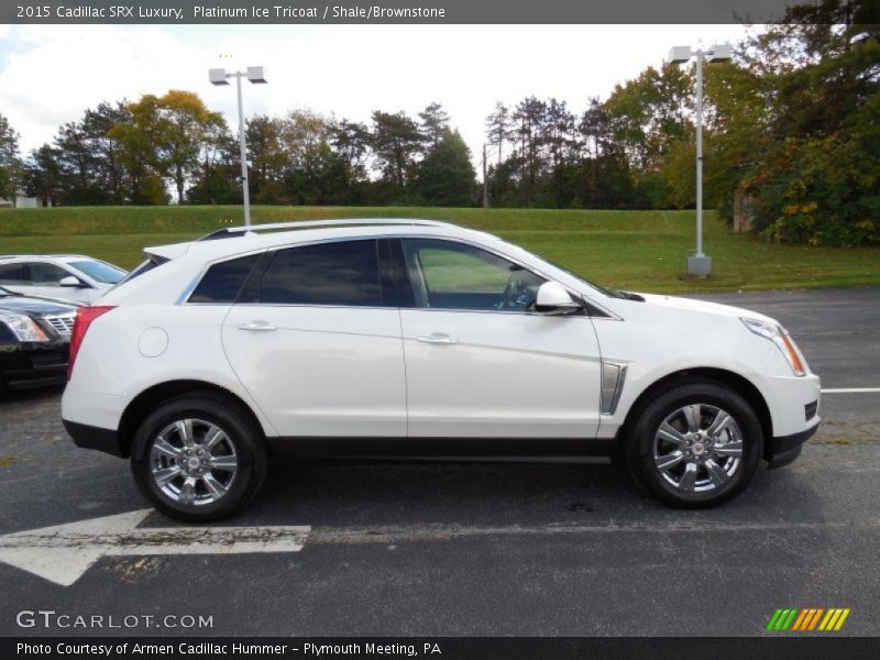 Platinum Ice Tricoat / Shale/Brownstone 2015 Cadillac SRX Luxury