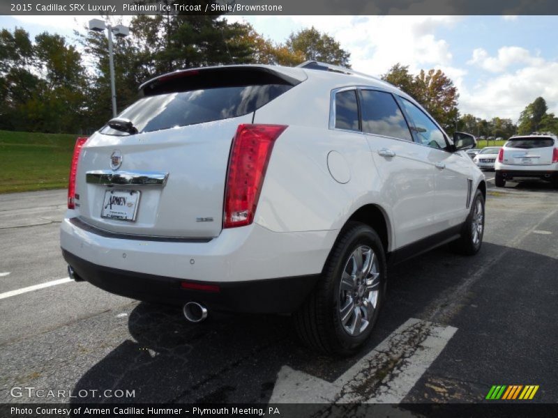 Platinum Ice Tricoat / Shale/Brownstone 2015 Cadillac SRX Luxury