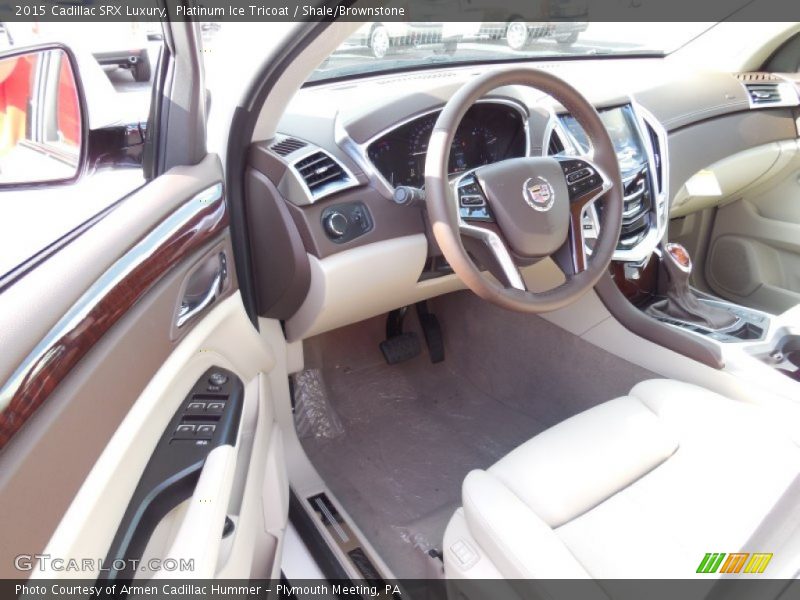 Platinum Ice Tricoat / Shale/Brownstone 2015 Cadillac SRX Luxury