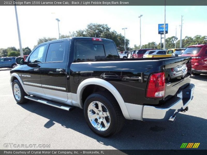 Black / Light Pebble Beige/Bark Brown 2012 Dodge Ram 1500 Laramie Crew Cab